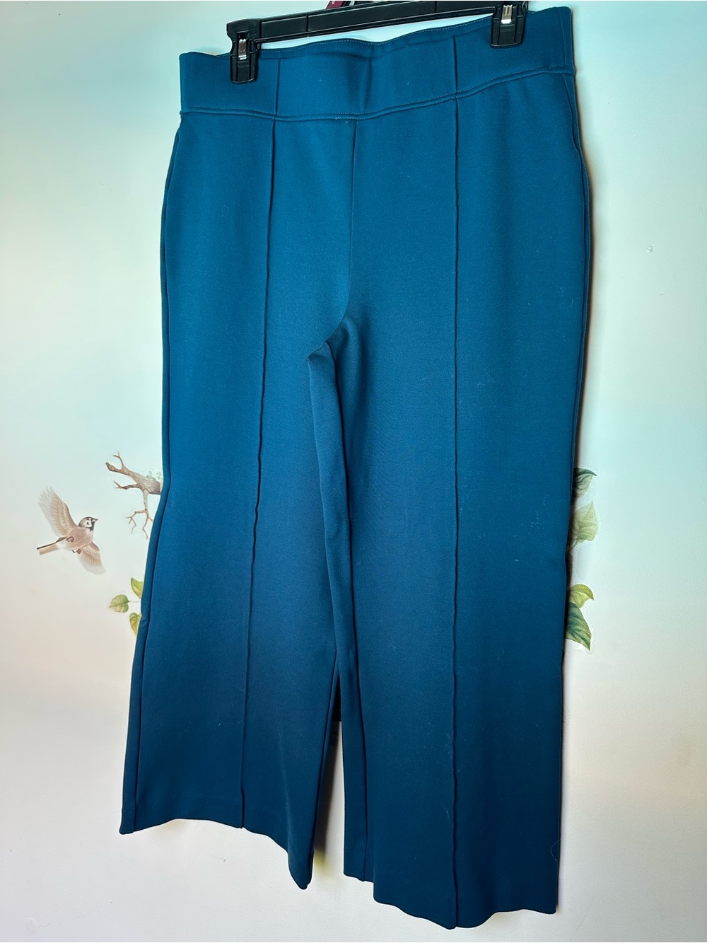 Philosophy Teal Wide-Leg Ponte Capris
